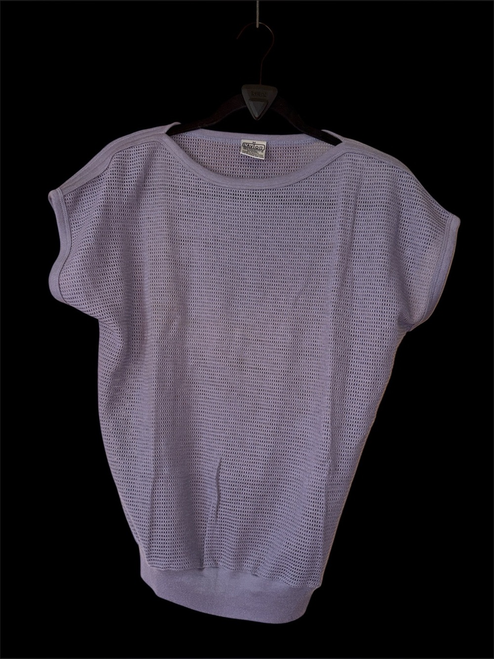 L'Avion Vintage Open Stitch Mesh Knit Short Sleeve Top – Size M